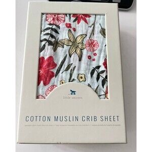Cotton Muslin Crib Sheet Primrose Patch Floral Baby New white Little Unicorn
